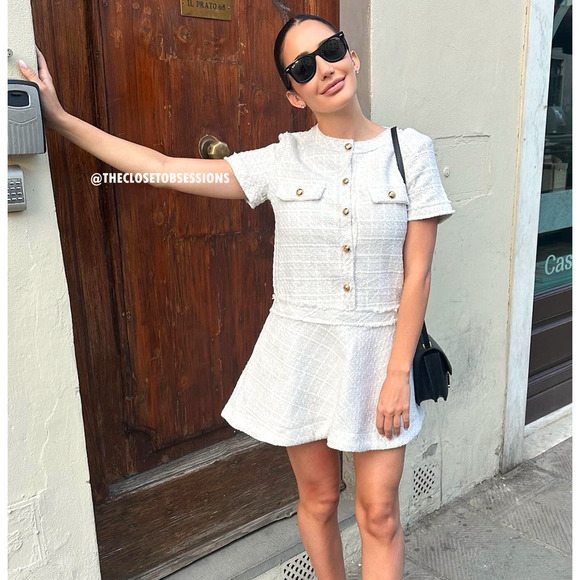 ZARA BLOGGER FAVE!! Textured Short Dress NWT - Picture 6 of 16